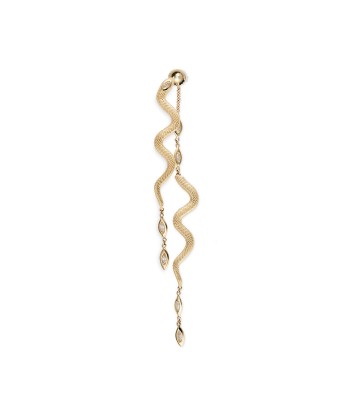 TEXTURED SNAKE AND DIAMONDS EARRING Comparez et commandez 