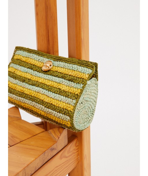 UPTOWN CLUTCH BAG RAFFIA PRAIRIE Livraison rapide