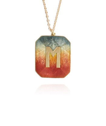 SUNSET ENAMEL ALPHABET NECKLACE M paiement sécurisé