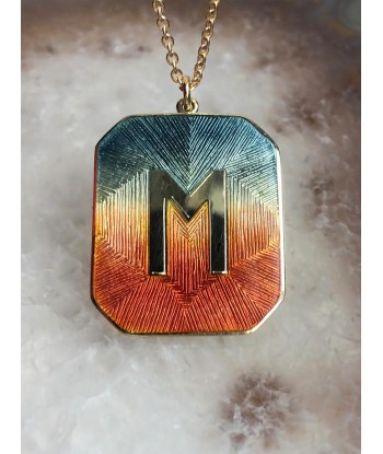 SUNSET ENAMEL ALPHABET NECKLACE M paiement sécurisé