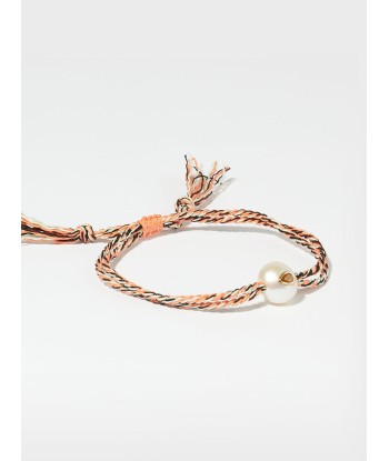 SCARLETT PEARL AND GARNET BRACELET, PALE PINK CORD Voir les baskets