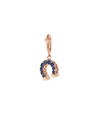 ROSE GOLD, BLUE SAPPHIRE AND DIAMOND HORSESHOE CHARM Jusqu'à 80% De Réduction