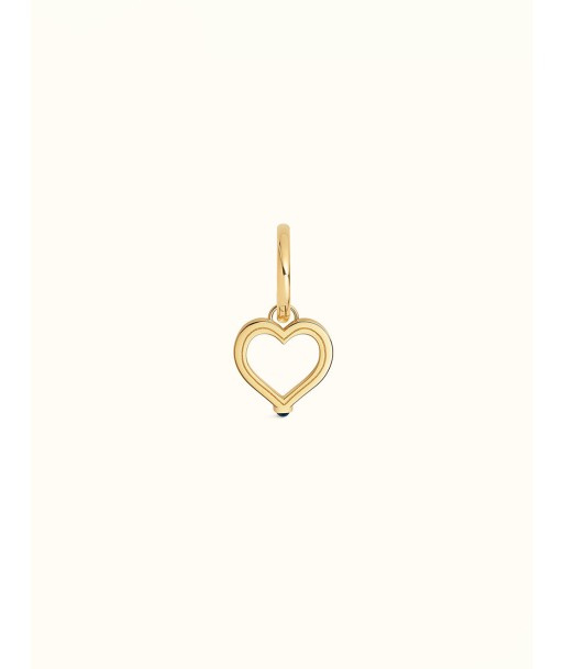 BABY CHARM HEART GOLD AND BLUE SAPPHIRE EARRING Toutes les collections ici