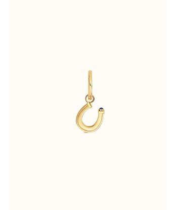 BABY CHARM HORSESHOE GOLD AND BLUE SAPPHIRE EARRING Les magasins à Paris