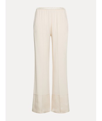 IVORY FLARED SATIN PANTS Comparez et commandez 