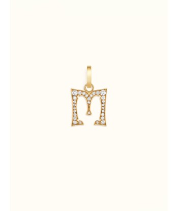 LETTER M PENDANT LARGE PAVE MODEL la chaussure