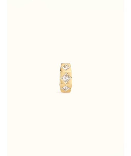 SMALL YELLOW GOLD AND DIAMOND NUT EARRING offre 