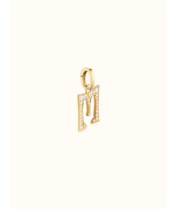 LETTER M PENDANT LARGE PAVE MODEL la chaussure