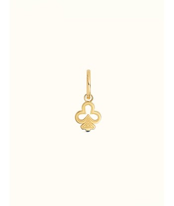 BABY CHARM CLOVER GOLD AND BLUE SAPPHIRE EARRING outlet