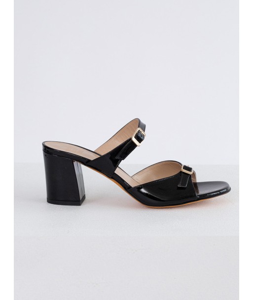 UNA PATENT BLACK SANDAL outlet