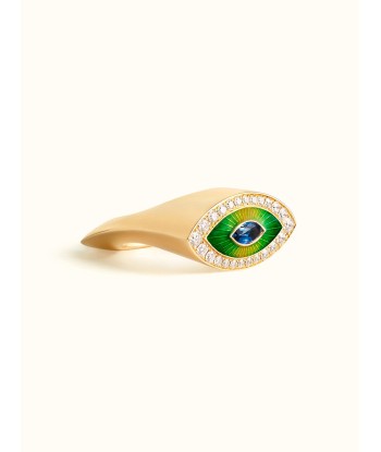 EVIL EYE METRIC GREEN RING solde