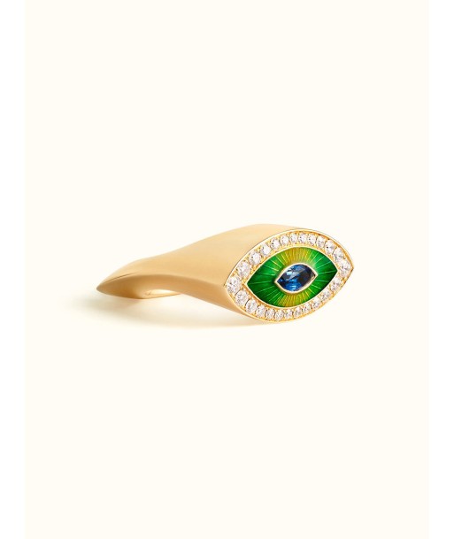 EVIL EYE METRIC GREEN RING solde