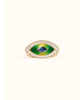 EVIL EYE METRIC GREEN RING solde