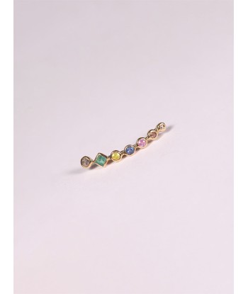 EMERALD, SAPPHIRE AND DIAMOND LEFT FIN EARRING l'achat 