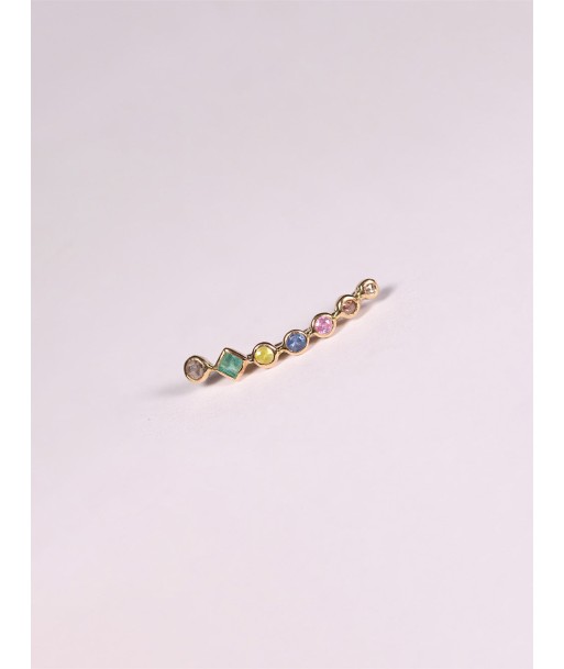 EMERALD, SAPPHIRE AND DIAMOND LEFT FIN EARRING l'achat 