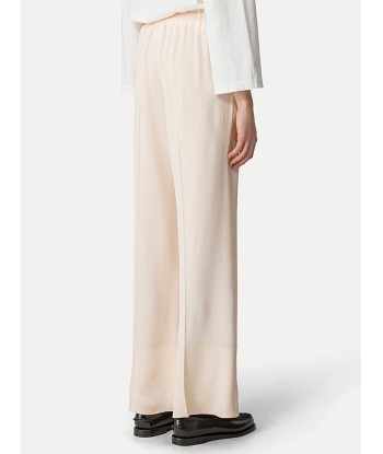 IVORY FLARED SATIN PANTS Comparez et commandez 