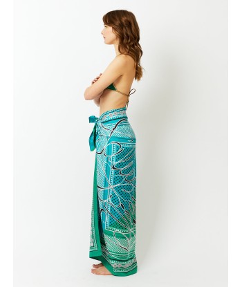 CIN SILK SKIRT TURQUOISE GREEN Economisez 