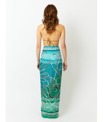 CIN SILK SKIRT TURQUOISE GREEN Economisez 