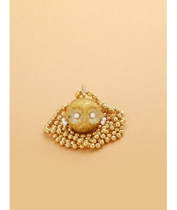 YELLOW GOLD AND DIAMOND OWL PENDANT Profitez des Offres !