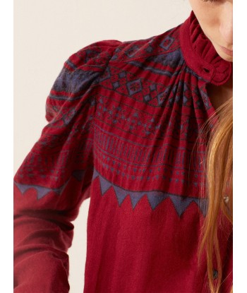 ARTEMIS PLUM FAIRISLE SHIRT l'achat 