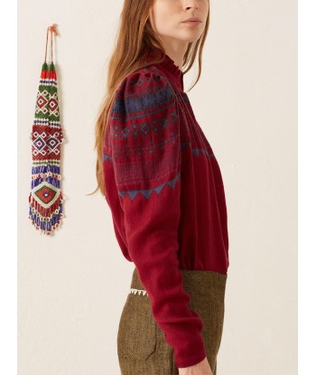 ARTEMIS PLUM FAIRISLE SHIRT l'achat 