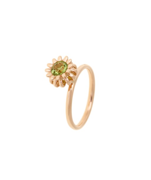 PERIDOT 18K ROSE GOLD POPPY RING sur le site 