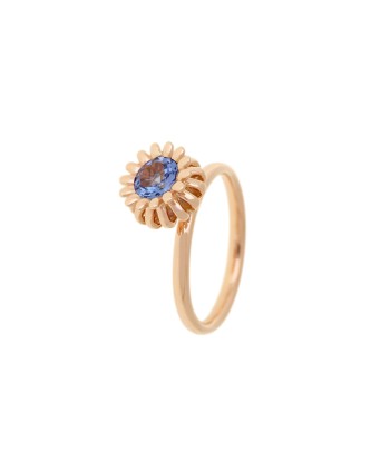 TANZANITE & ROSE GOLD POPPY RING Paris Déstockage Promo