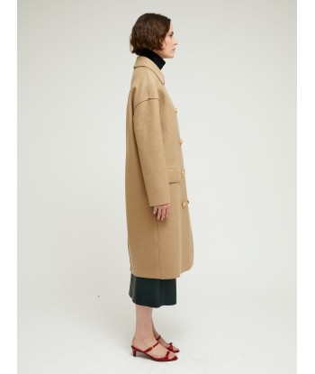 MAC PRESSED WOOL TAN COAT pas chere