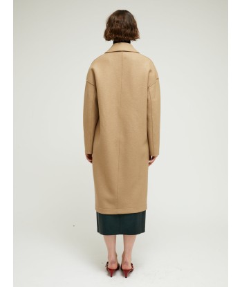 MAC PRESSED WOOL TAN COAT pas chere