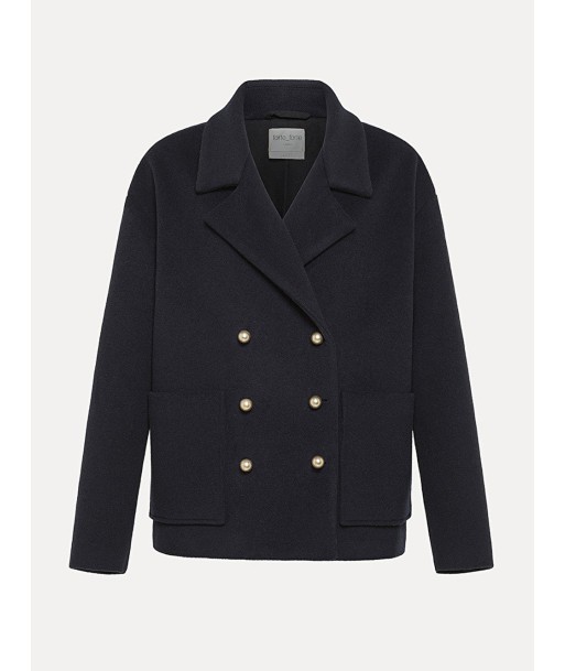 WOOL CROPPED PEACOAT rembourrage situé sous