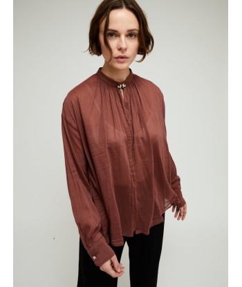 BOHEMIAN CACAO VOILE SHIRT les ligaments