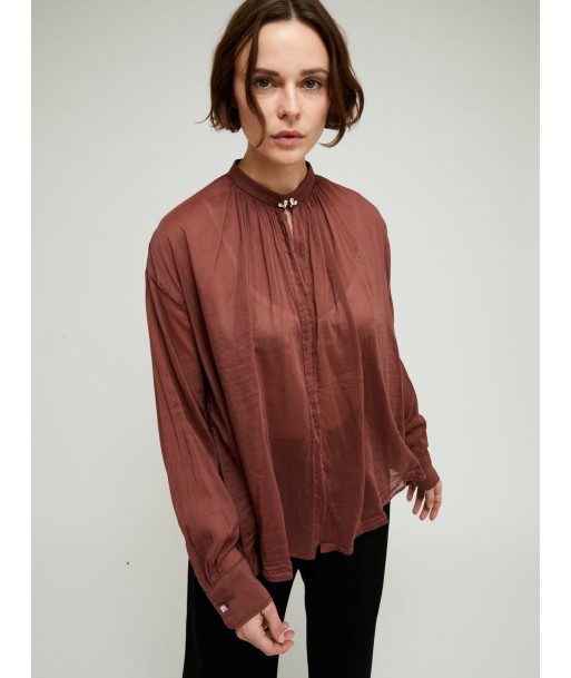 BOHEMIAN CACAO VOILE SHIRT les ligaments