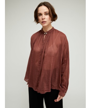 BOHEMIAN CACAO VOILE SHIRT les ligaments