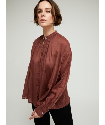 BOHEMIAN CACAO VOILE SHIRT les ligaments