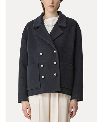 WOOL CROPPED PEACOAT rembourrage situé sous