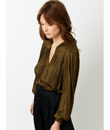 LEAH OLIVE BLOUSE l'achat 