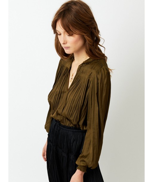 LEAH OLIVE BLOUSE l'achat 