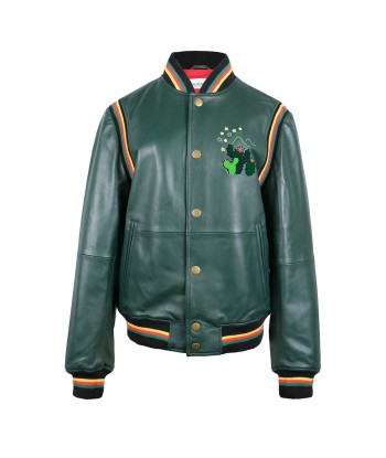 GREEN EPICEA LEATHER TEDDY JACKET Comparez et commandez 