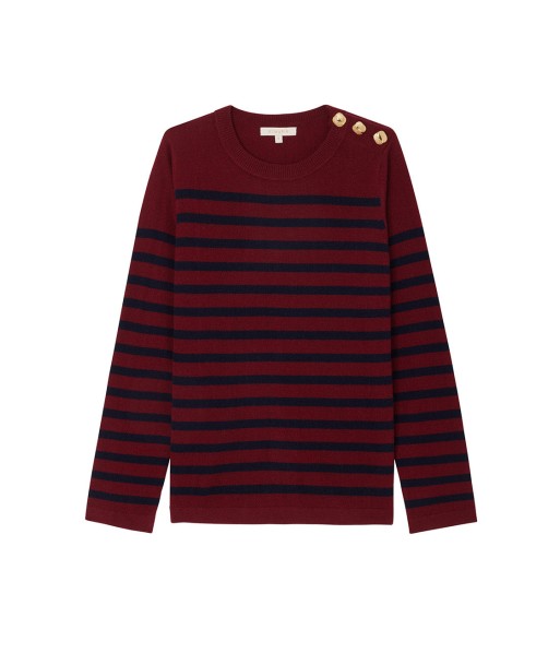 THEO STRIPED VELVET & NAVY SWEATER Le MVP de beaucoup