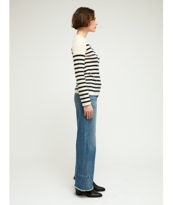 THEO STRIPED SWEATER ANTIQUE WHITE & NAVY les ligaments