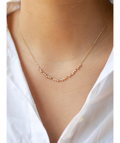 LONG TWISTED DIAMOND NECKLACE de pas cher