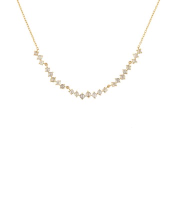 LONG TWISTED DIAMOND NECKLACE de pas cher