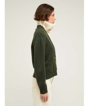 CARDIGAN LOU MILITARY GREEN est présent 