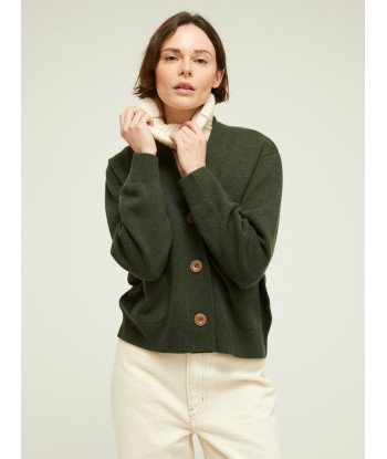 CARDIGAN LOU MILITARY GREEN est présent 