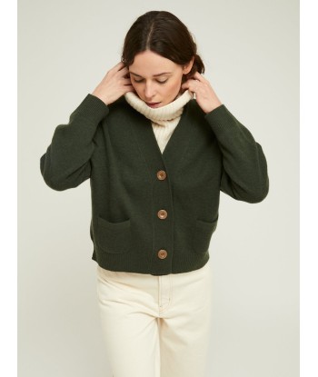 CARDIGAN LOU MILITARY GREEN est présent 