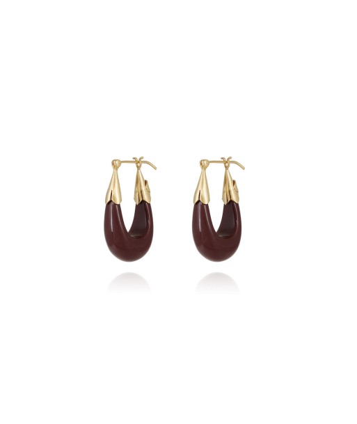 BOUCLES D'OREILLES ÉCUME PETIT MODÈLE BORDEAUX pas cheres