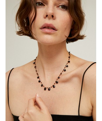 WHITNEY DROPS & BEADS BLACK SPINEL NECKLACE Venez découvrir notre 