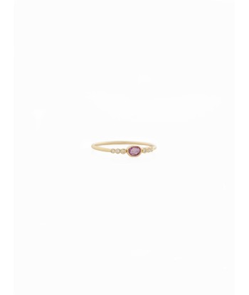 RING SAPPHIR ROSE AND 6 DIAMONDS En savoir plus