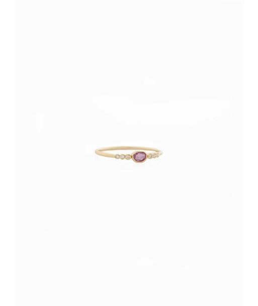 RING SAPPHIR ROSE AND 6 DIAMONDS En savoir plus