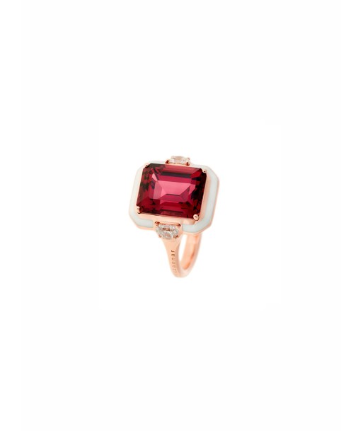 BAGUE EMAIL DIAMANT & RHODOLITE prix